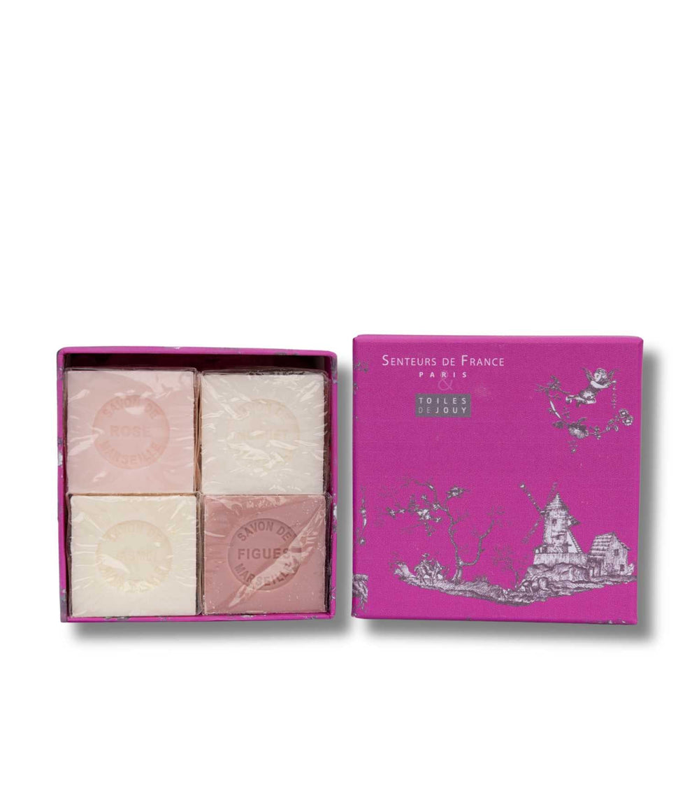 Coffret Jouy Pink - Shea Butter Soaps (Rose, Lily, Fig, Jasmin) 4x100g