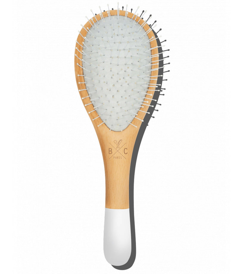 001 Wooden Detangling Hair Brush with Nylon bristles