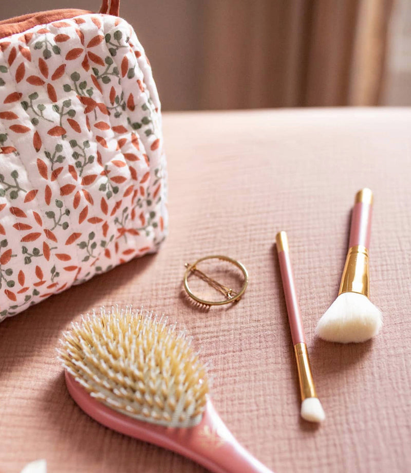 048 "Les Essentiels" Set with Nylon and Boar Brush - Terracotta