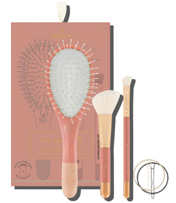 049 "Les Essentiels" Set with Nylon Wooden Brush - Terracotta