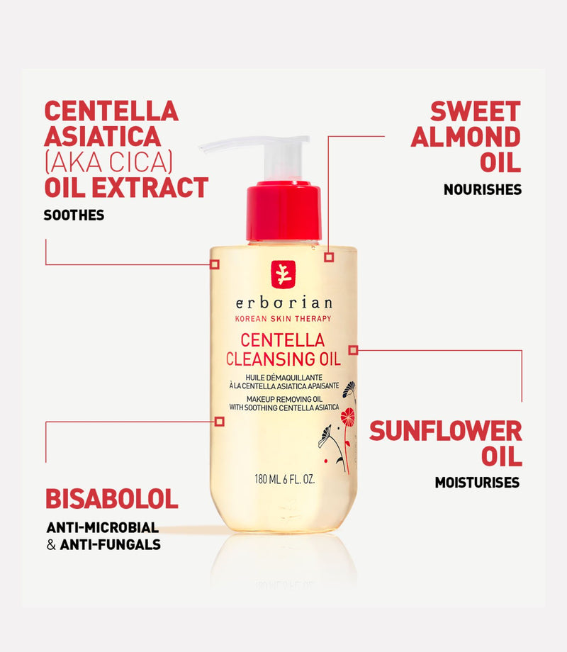 Centella Cleansing Oil 180ml, Erborian, French Beauty Co