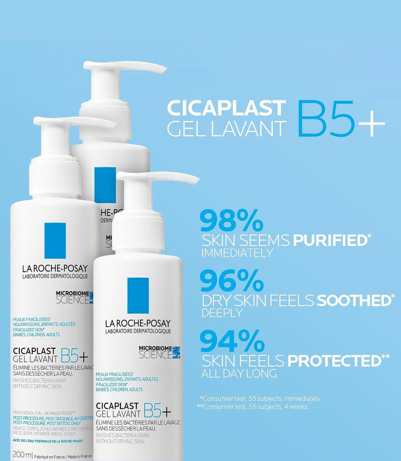 Cicaplast B5 Purifying Soothing Cleansing Gel 200ml - French Beauty Co.La Roche Posay