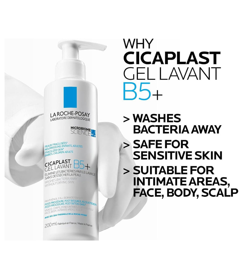 Cicaplast B5 Purifying Soothing Cleansing Gel 200ml - French Beauty Co.La Roche Posay
