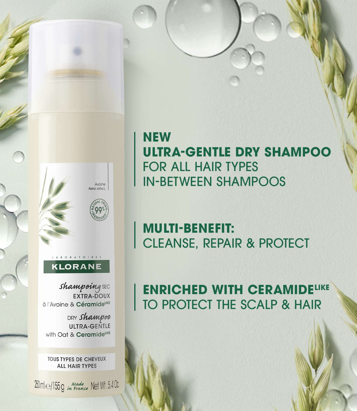 Dry Shampoo with Oat and Ceramide 250ml