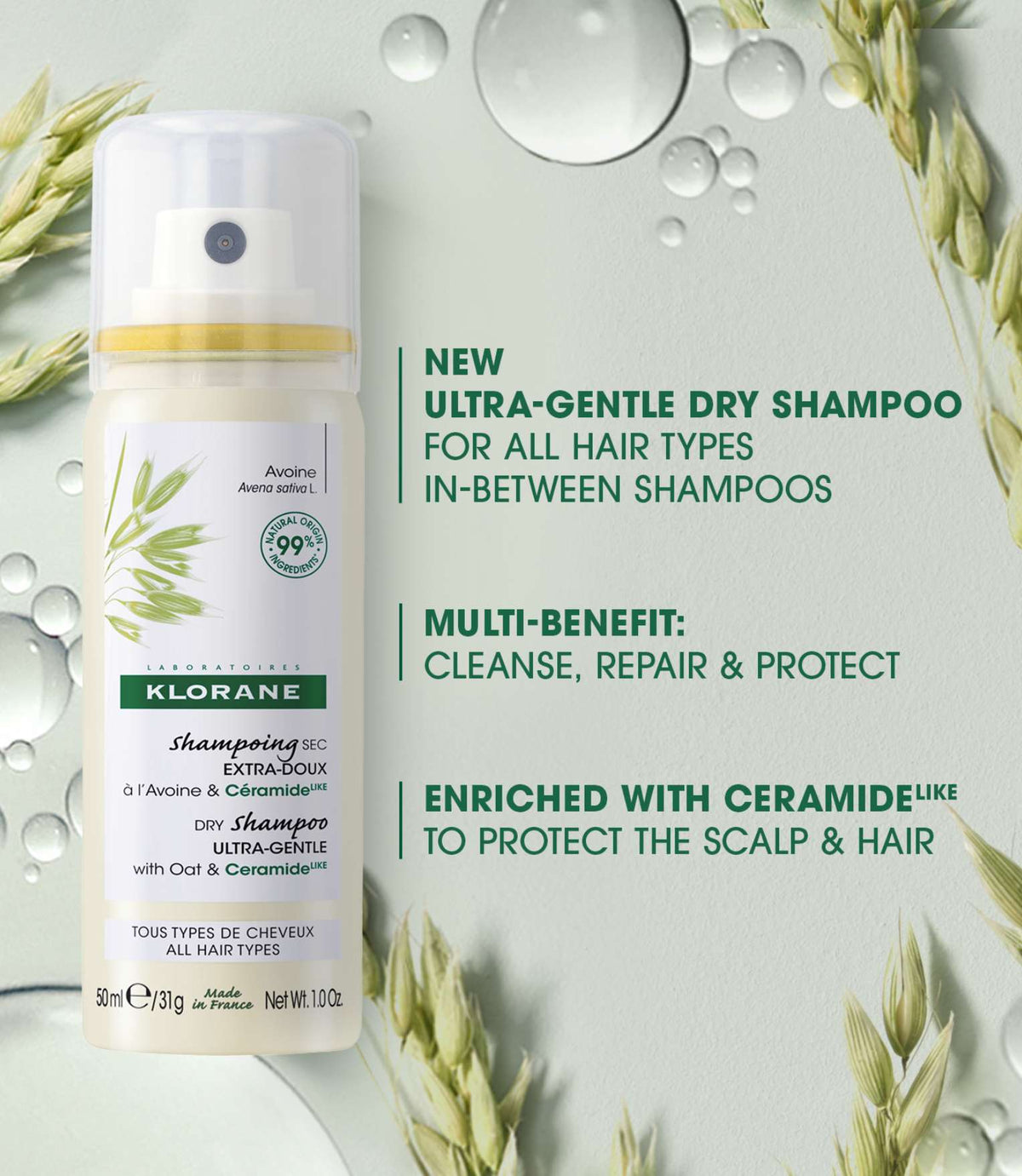 Dry Shampoo with Oat and Ceramide 50ml