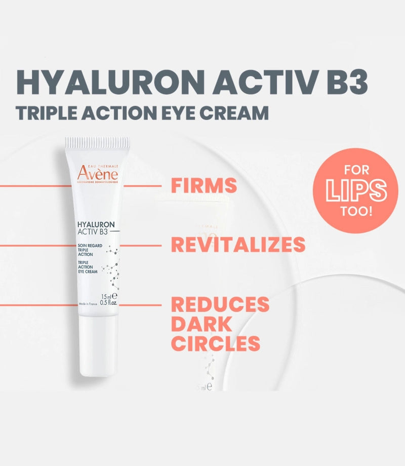 Hyaluron Activ B3 Triple Action Eye Cream 15ml - French Beauty Co.Avene