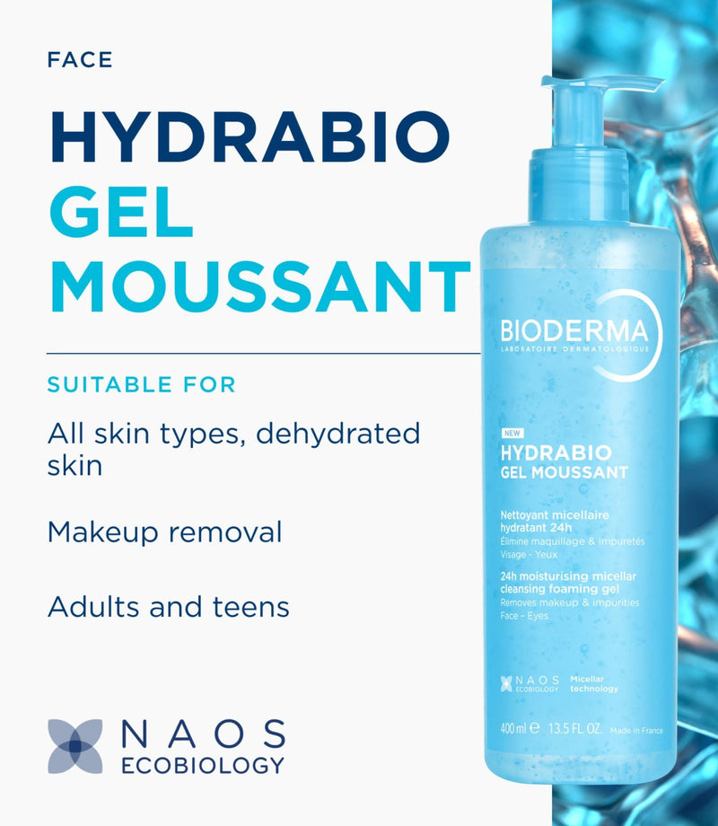Hydrabio Gel Moussant 400ml - French Beauty Co.Bioderma