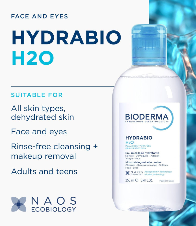 Hydrabio H2O Micellar 250ml - French Beauty Co.Bioderma