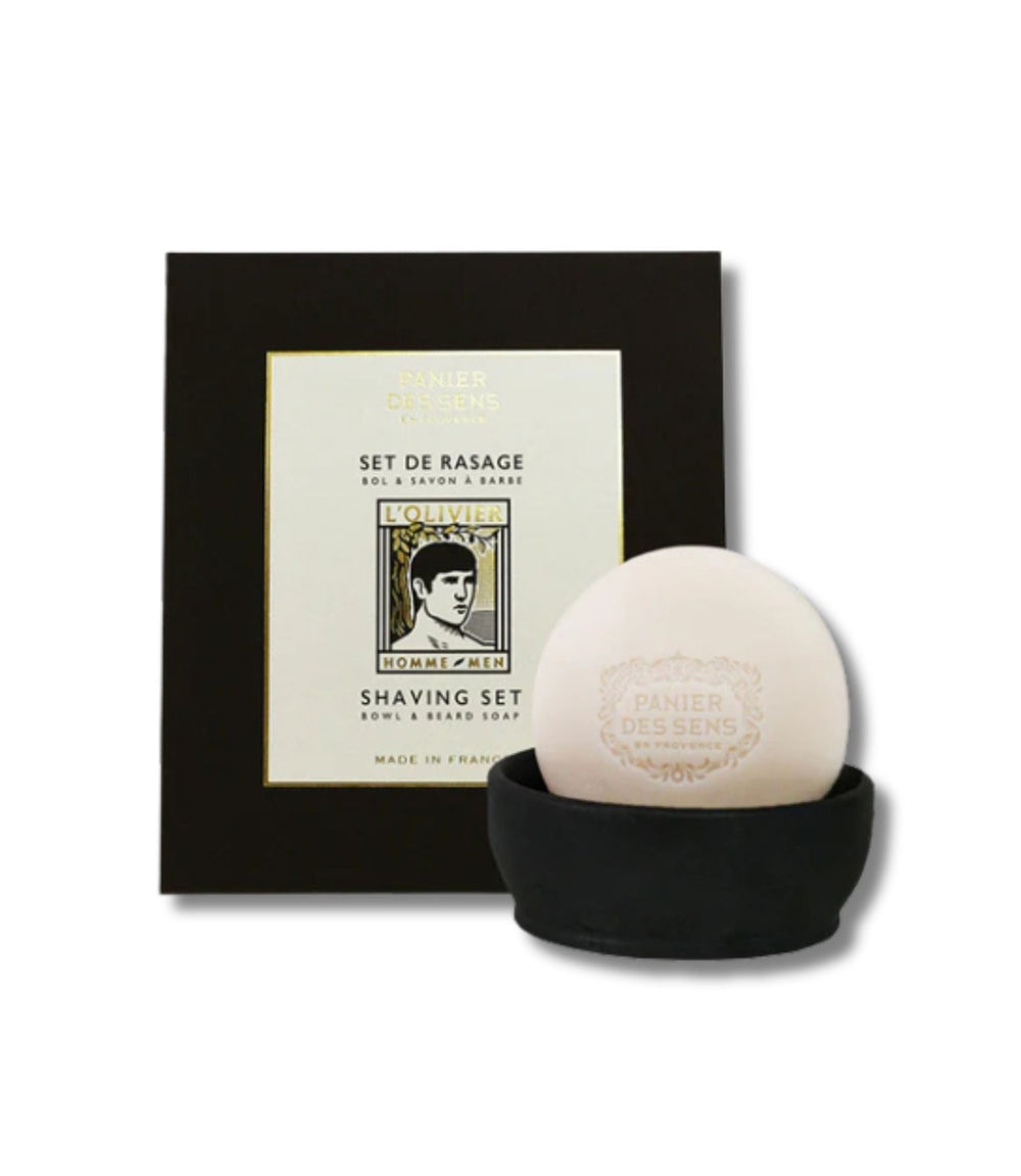 L'Olivier Shaving Set ­Soap and Bowl