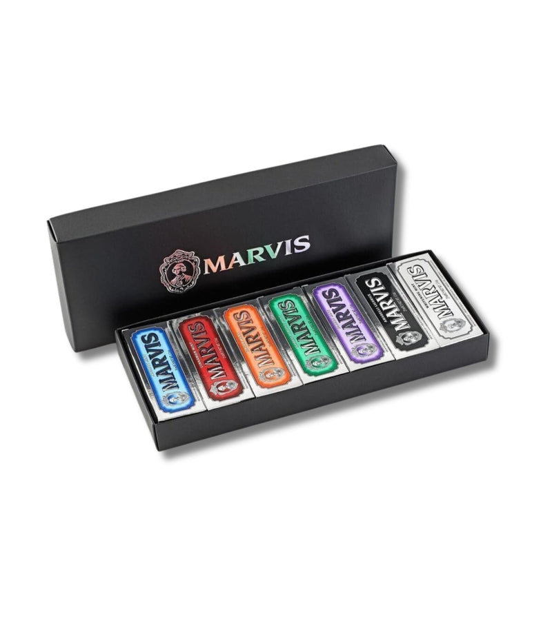 Marvis Luxury Black Box Gift Set 7x25ml - French Beauty Co.Marvis