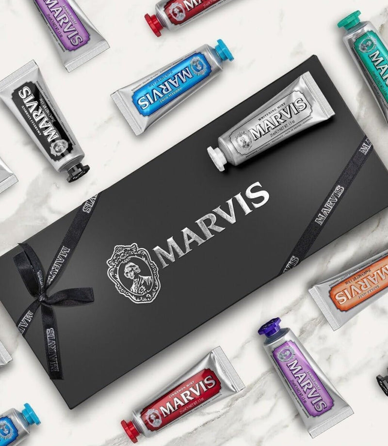 Marvis Luxury Black Box Gift Set 7x25ml - French Beauty Co.Marvis