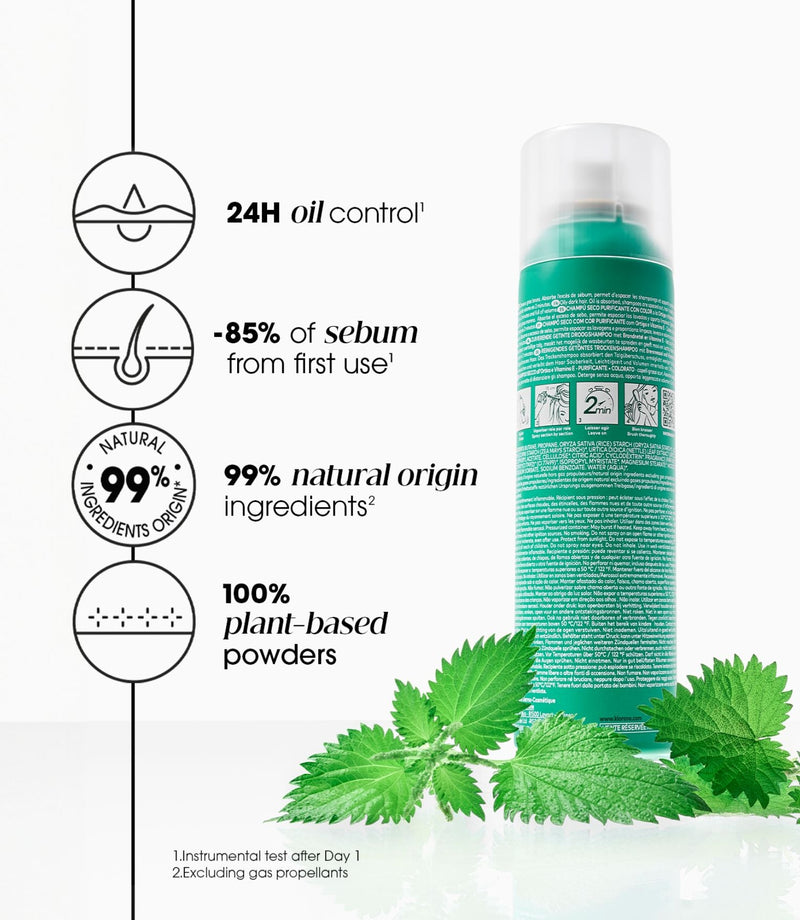 Oil Control Dry Shampoo with Nettle and Vitamin E 150ml - French Beauty Co.Klorane