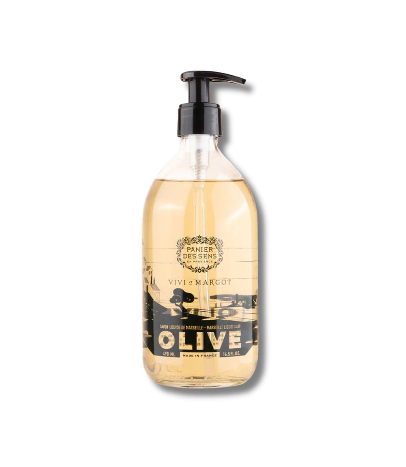 Olive Liquid Marseille Soap Limited Edition Green 490ml - French Beauty Co.Panier des Sens