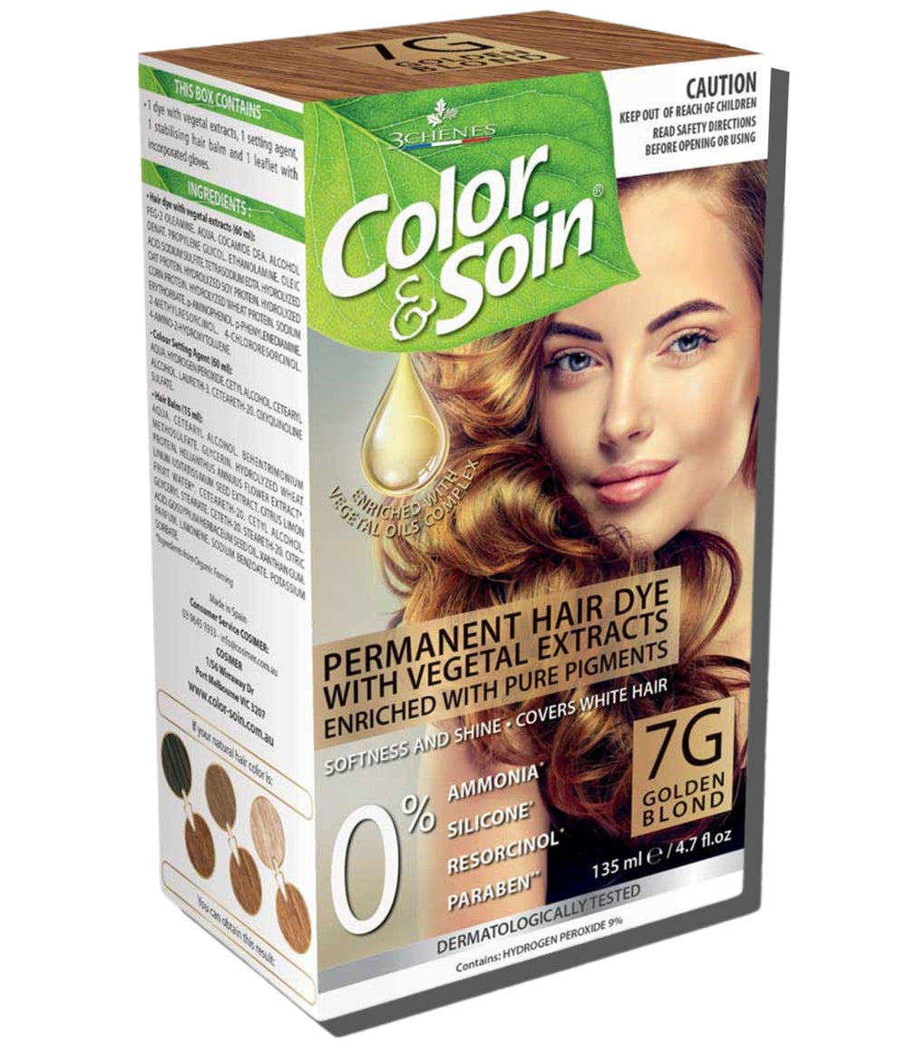 Permanent Hair Dye 7G - Golden Blond 135ml