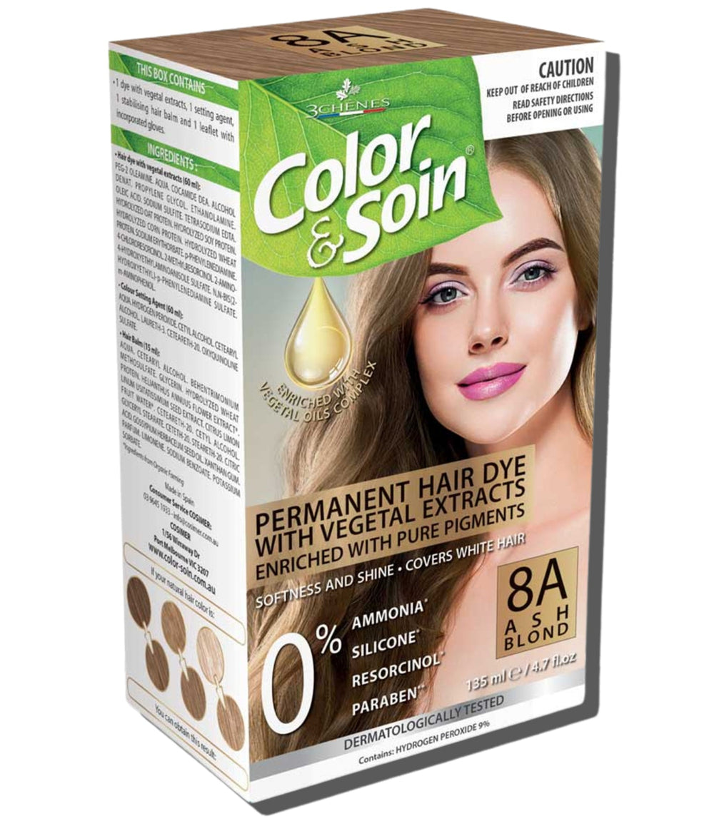 Permanent Hair Dye 8A - Ash Blond 135ml