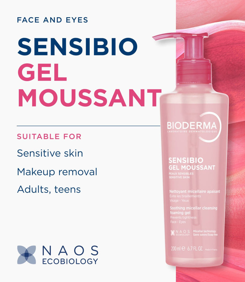 Sensibio Soap-Free Foaming Gel 200ml - French Beauty Co.Bioderma