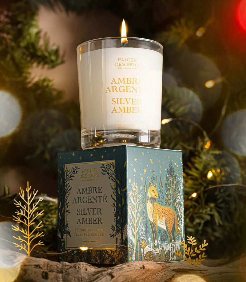 Silver Amber Candle 180g