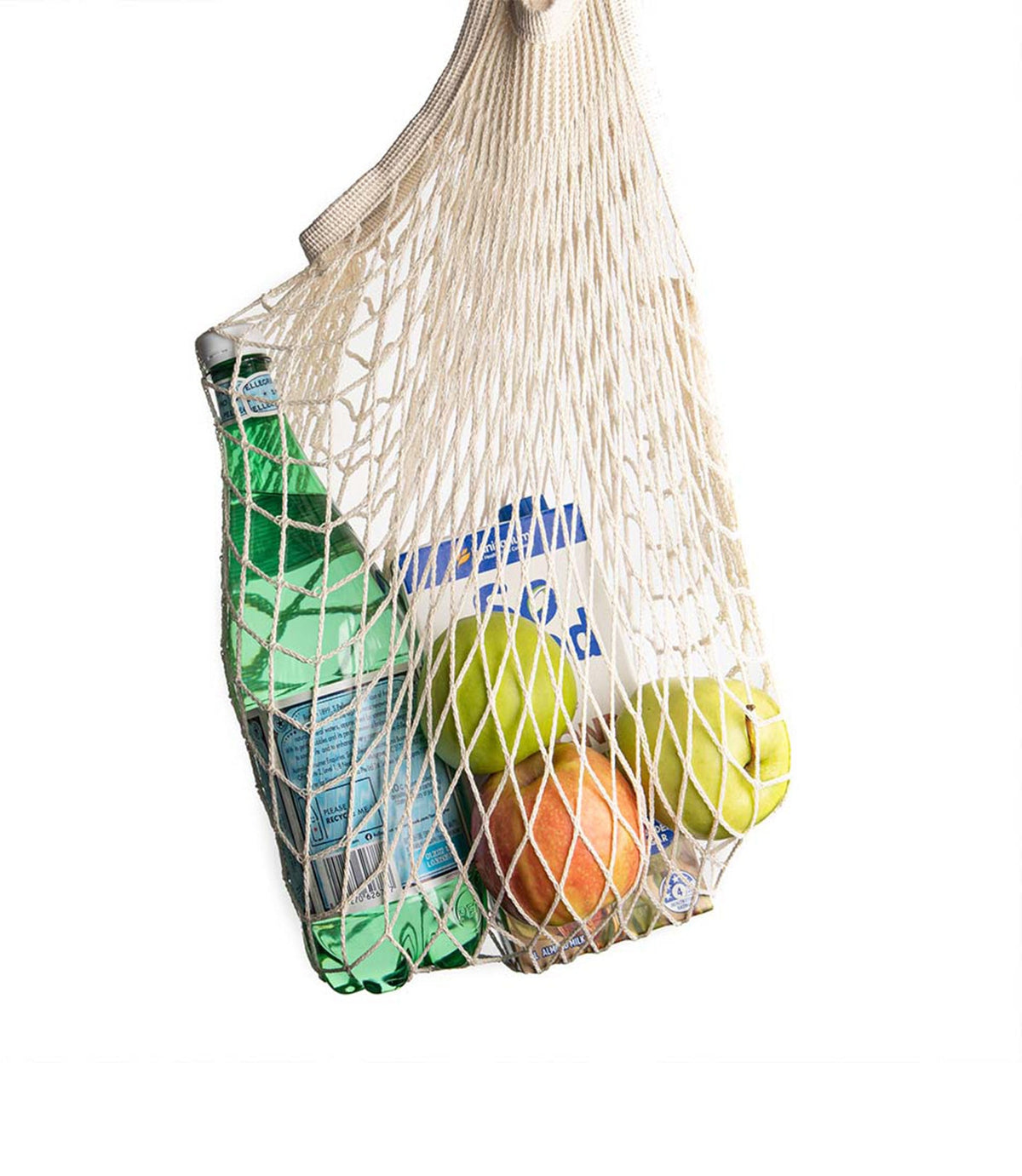 Small Net Shopping Bag Long Handle - Organic Ecru