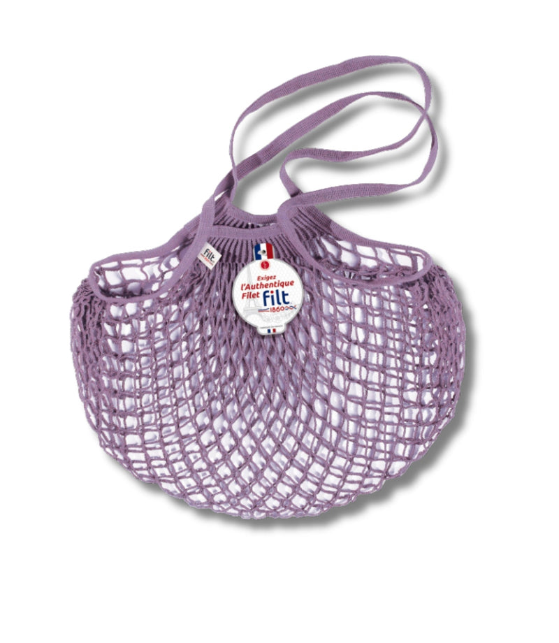 Small Net Shopping Bag Long Handle - The a la Rose - French Beauty Co.Filt