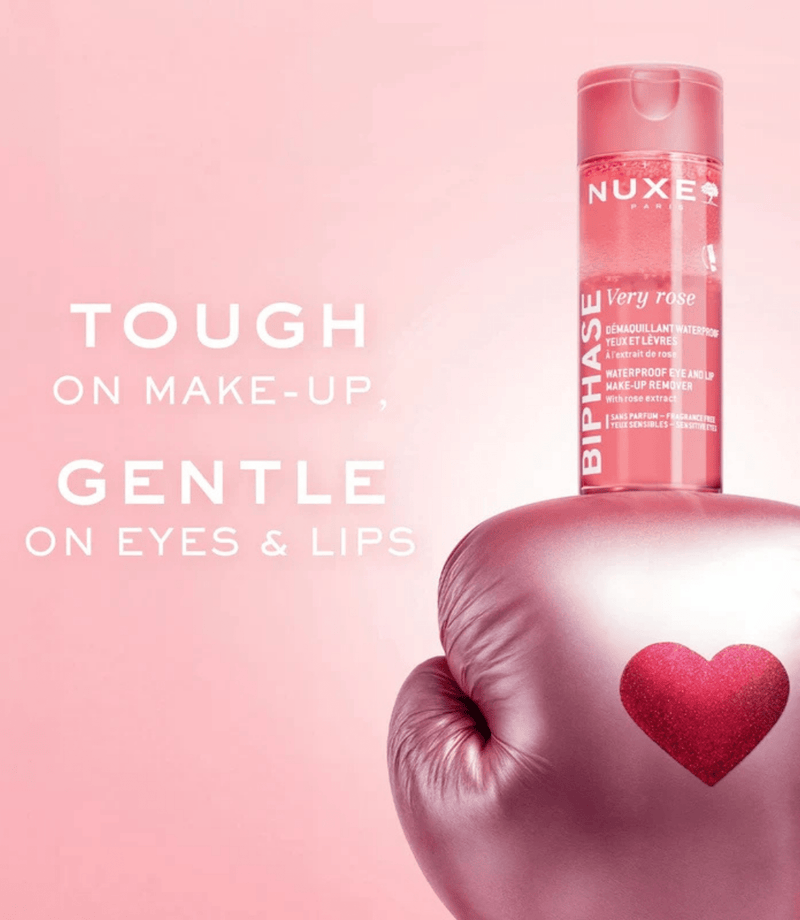 Very Rose Biphase Waterproof Eye and Lip Make-up Remover 100ml - French Beauty Co.Nuxe